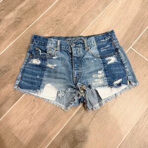 American Eagle Outfitters Vintage High Rise Festival Denim Shorts